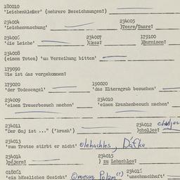Western questionnaire, answ...