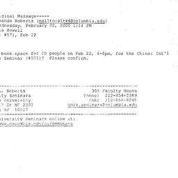 Correspondence, 2005-02-22....