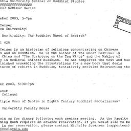 Announcements, 2003-09-25. ...