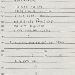 Eastern questionnaire, answ...
