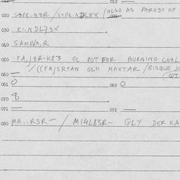 Eastern questionnaire, answ...