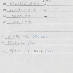 Eastern questionnaire, answ...