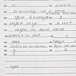 Eastern questionnaire, answ...