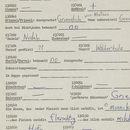 Western questionnaire, answ...