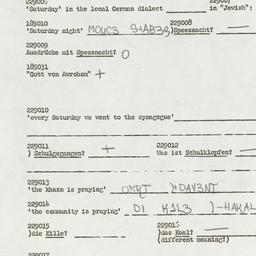 Western questionnaire, answ...