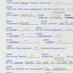 Western questionnaire, answ...