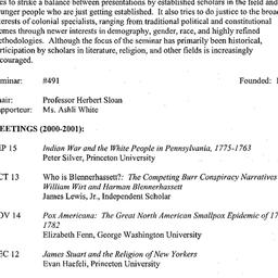 Schedules, Early American H...