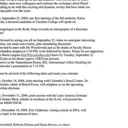 Announcements, 2004-09-23. ...