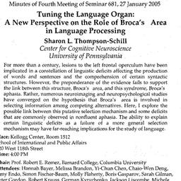 Minutes, 2005-01-27. Langua...