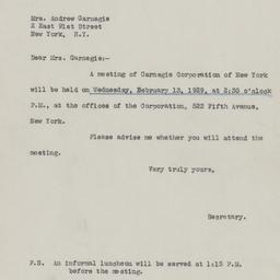 Board Meeting, 2/13/1929