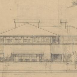 Exterior elevation, sketch ...