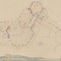 Main house plan, elevation