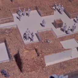 Model, detail of aerial view.