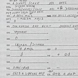 Eastern questionnaire, answ...