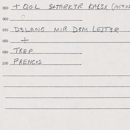 Eastern questionnaire, answ...