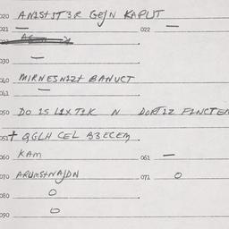 Eastern questionnaire, answ...