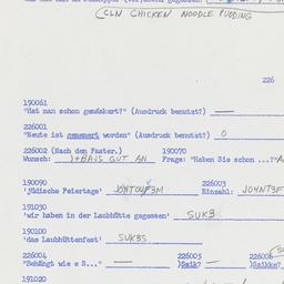 Western questionnaire, answ...