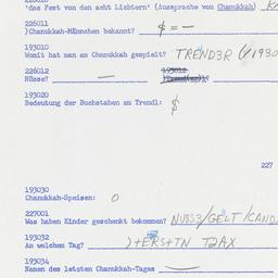 Western questionnaire, answ...