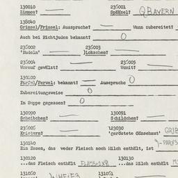 Western questionnaire, answ...