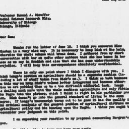 Letter from Gunnar Myrdal t...
