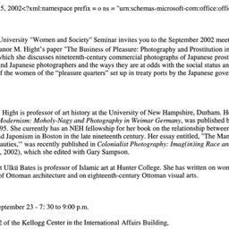 Announcements, 2002-09-02. ...