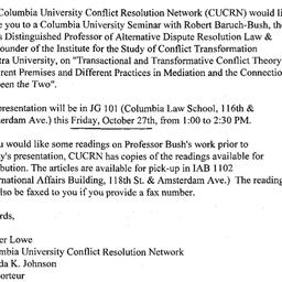 Announcements, 2000-10-27. ...