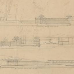 Elevations from the east, n...