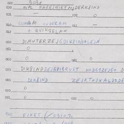 Eastern questionnaire, answ...