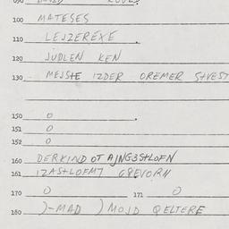Eastern questionnaire, answ...