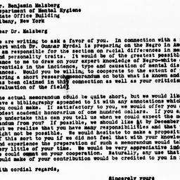 Letter from Dorothy Swaine ...