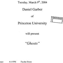 Announcements, 2004-03-09. ...