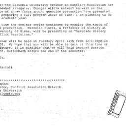 Announcements, 2005-04-12. ...