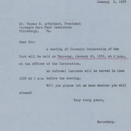 Board Meeting, 1/20/1938
