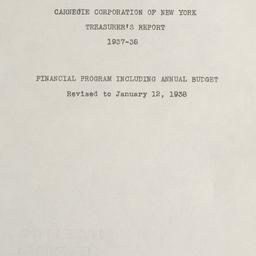 Treasurer's Report, 193...