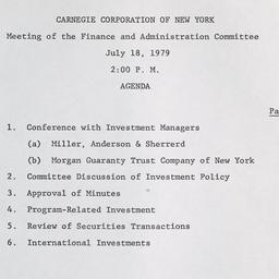 Meeting of the Finance and ...