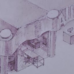 Perspective drawing, detail...
