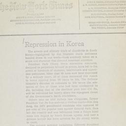 Repression in Korea