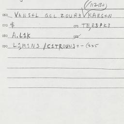 Eastern questionnaire, answ...