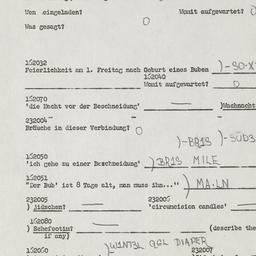 Western questionnaire, answ...