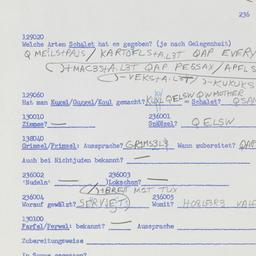 Western questionnaire, answ...