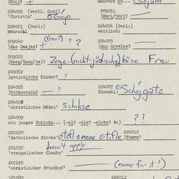 Western questionnaire, answ...