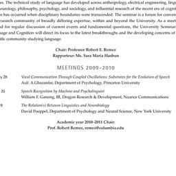 Schedules, Language and Cog...