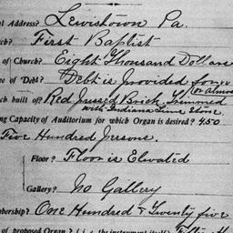 Carnegie Church Organs, Lew...