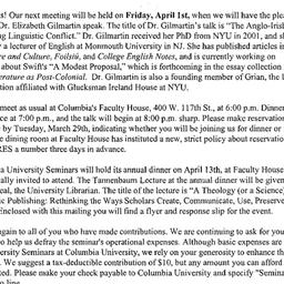 Announcements, 2005-04-01. ...