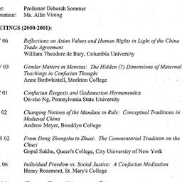 Schedules, Neo-Confucian St...