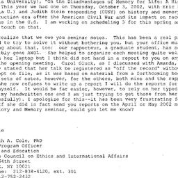 Correspondence, 2002-01-24....