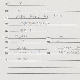 Eastern questionnaire, answ...
