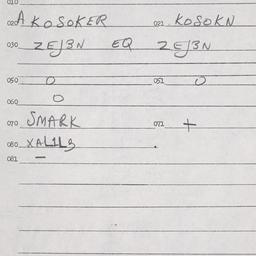 Eastern questionnaire, answ...