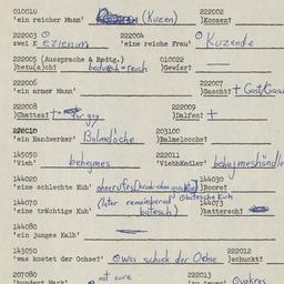 Western questionnaire, answ...