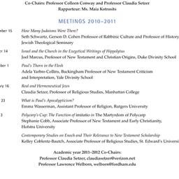 Schedules, New Testament, s...